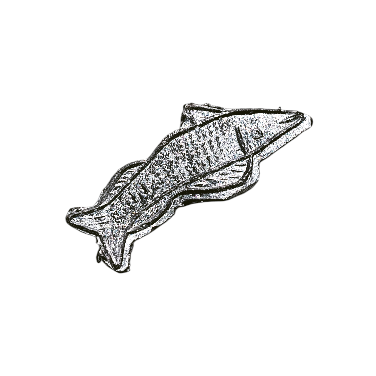 Silver Finish Metal Curved Fish (Astro Remedy)
