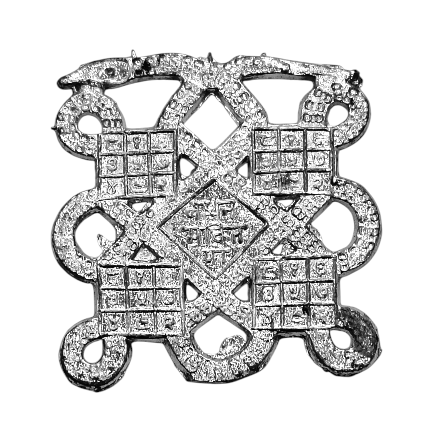 Silver Finish Nag Pasha Yantra Plate