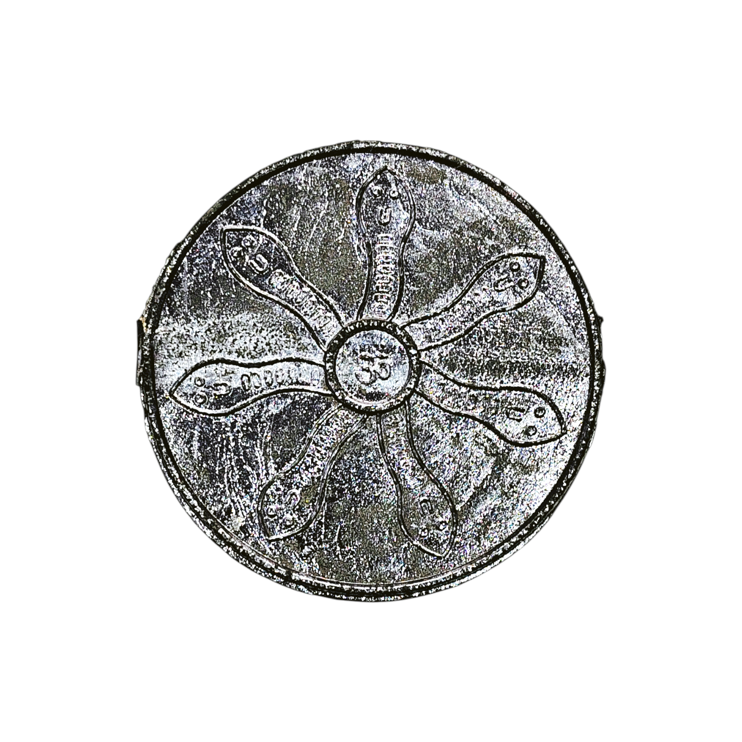 Silver Finish Seven-Serpent (Nag) Yantra Plate